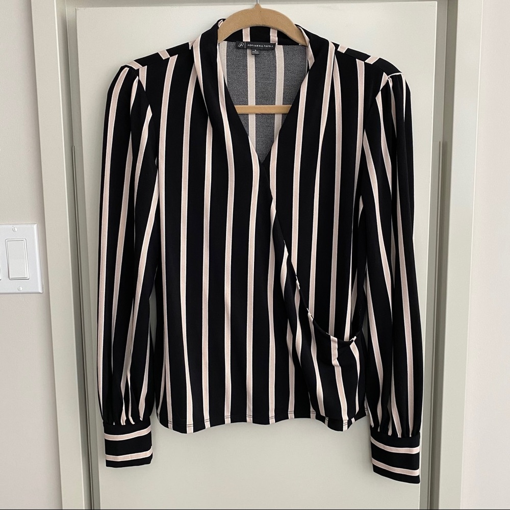 Adriana Papell stripe blouse